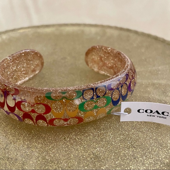 Coach Rainbow Signature Cuff, part of Coach Pride Collection - Picture 7 of 11